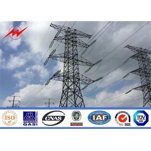 Galvanization Single Circuit Steel Electrical Power Pole For Transmission