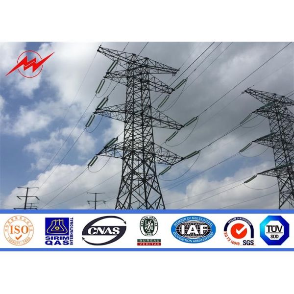Buy Galvanization Single Circuit Steel Electrical Power Pole For Transmission at wholesale prices