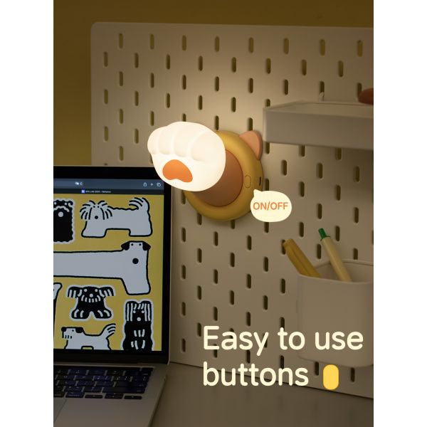 Cat Claw Creative Night Light Charging USB Birthday Gift Cute and Cute Practical Girl Gift Silicone Patting Light