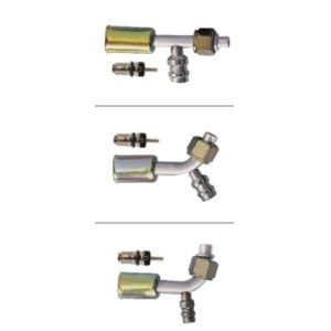 Quality #6 #8 #10 #12 Al joint with iron jacket R134a high &amp; low pressure valve ( Female O-Ring)/auto ac hose fitting for sale