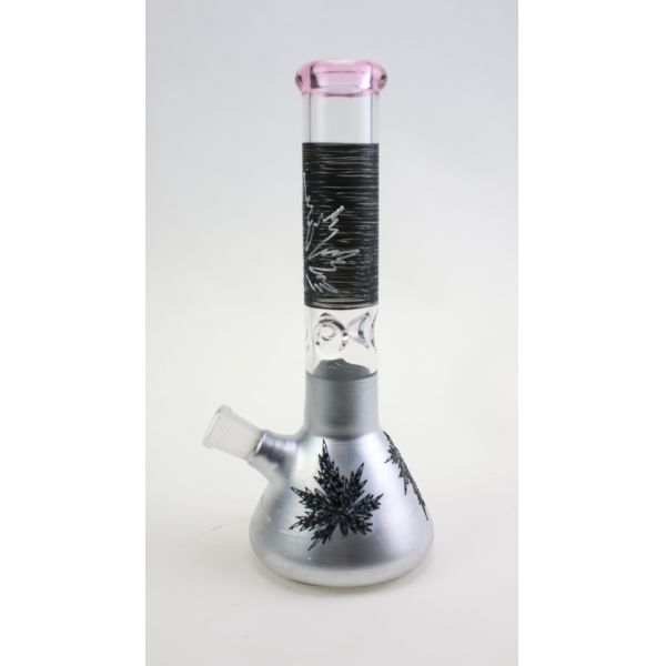 Buy Engraved 14 Inch Beaker Smoking Glass Water Hookah Pipe 35mm at wholesale prices