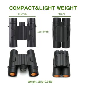 Binoculars, 10X25 Free Focus Binoculars Professional High Powered HD Large View