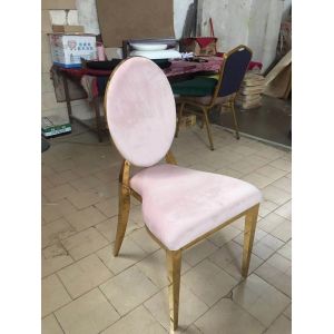 High Density Foam Wedding Reception Stainless Steel Dining Chairs 43*50*90cm