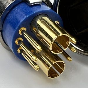 Electrical 2 Coaxial Push Pull Cable Connectors 4 Pin For Military Communication