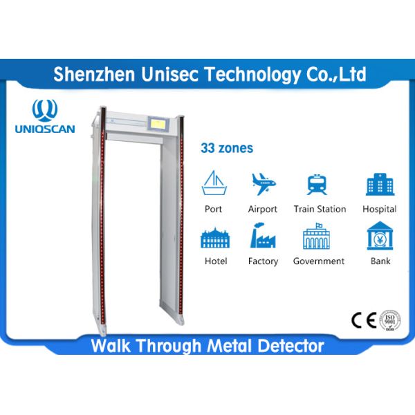 7" LCD Monitor 33 Zones 15W Door Frame Metal Detector