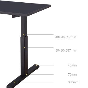 Custom Black Manual Height Adjustable Lifting Tea Desk Wooden Coffee Table for