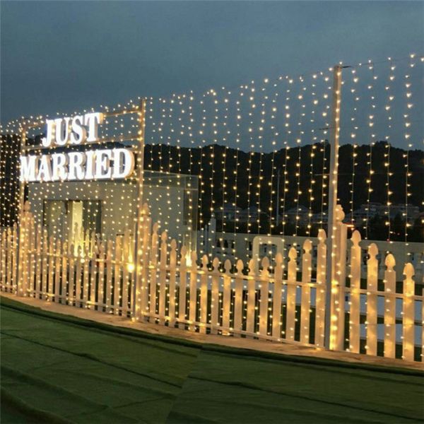 2M Solar Icicle Lights Waterproof Auto On Off Curtain String Lights For Yard Wall Decor