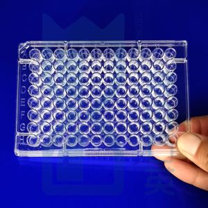 CNC Custom Quartz 96 Well Plate Transparent Non Frosted