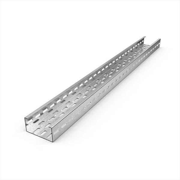 Wall-mounted/ Floor-mounted Silver Galvanized Cable Tray with Connectors/