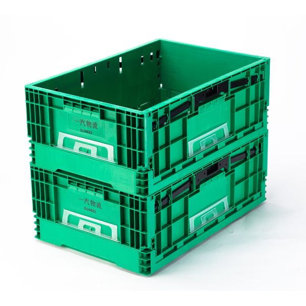 Buy Foldable Stackable EU Plastic Parts Crate Eco-Friendly Moving Box for Easy Transport at wholesale prices