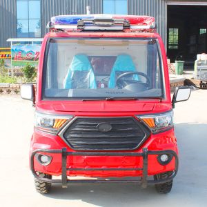 Four-wheeled Miniature Two-seat Enclosed Water tank Fire Truck Small Electric