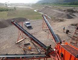 Quality Rubber Mining Belt Conveyor Long Distance Transport for sale
