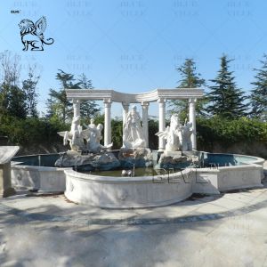 China Outdoor Marble Trevi Fountain Oceanus Statues amous Greek God Poseidon Fountains Garden Decoration Large on sale
