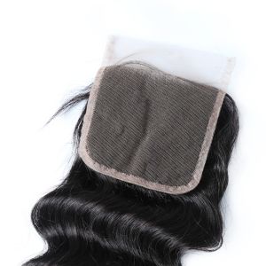 Malaysian Hair 100% Virgin Deep Wave Closure 4x4 Lace Closure No Shedding No