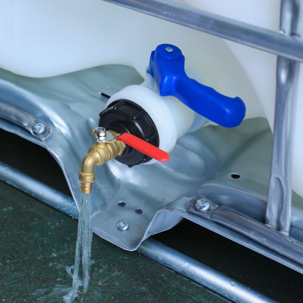 IBC Tank Fitting Adapter S60x6 Coupling with Hose Barb 1/2" 3/4" 1" Round Head Code