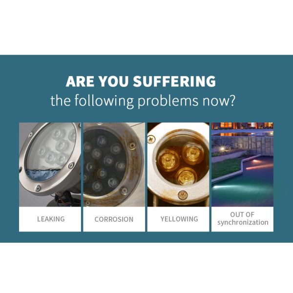 24V IP68 LED Underwater Lights SS316L 9W VDE Cable LED Ground Light