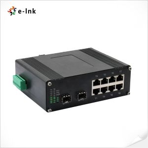 Industrial 8-Port 10/100T 802.3at PoE + 2-Port 100BASE-FX Ethernet Switch
