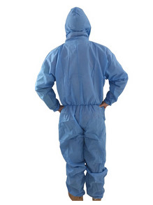 Buy Chemical Safety Disposable Hospital Gowns Nonwoven Clothing Blue Color at wholesale prices