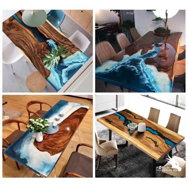 Epoxy Resin Crystal Clear Bulk Kit Art Resin for Craft Tumblers Tabletop Molds Pigment River Tables