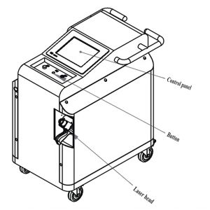 1000w Raycus Fiber Laser Cleaning Machine Moving rust oil