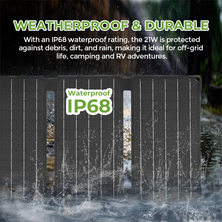 190*356*30mm Monocrystalline Silicon Solar Panel For Portable Camping Power Supply