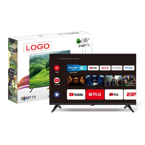 Buy 55" 65" 4K Double Glass LED TV With Tempered Glass Wifi Televisions at wholesale prices