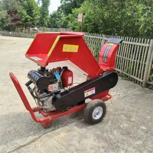 15HP 420cc Wood Chipper Machines Gasoline Engine 100mm Cutter Dia