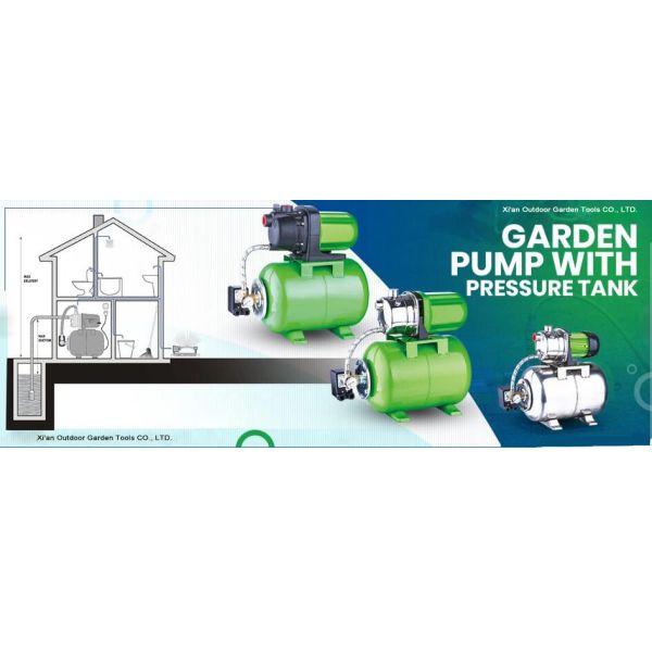 1.5HP Convertible Water Jet Pump for Household Water System Garden Pump with pressure Tank