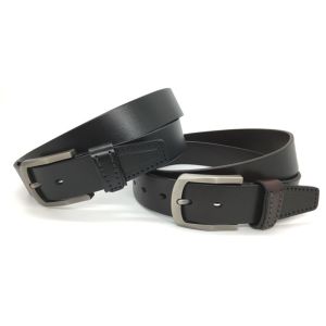 Men's Pin Buckle 140CM Casual Cowhide Leather Belt