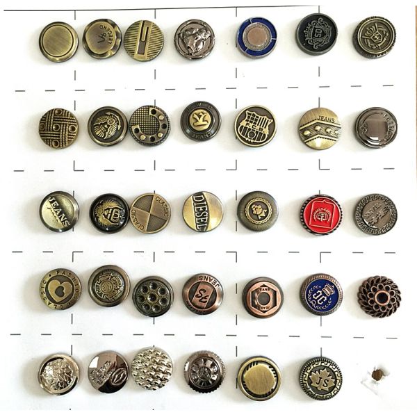 Manufacturer Wholesale Classic antique brass metal Jeans button for jeans