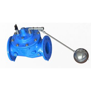 Red / Blue Float Operated Valve , Ductile Iron Water Trough Float Valve