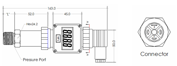 Digital High precision Diffused-silicon Pressure transducer for Food HPT-1