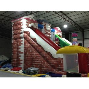 Customized Commercial Inflatable Water Slides / Blow Up Soldier Castle Guard