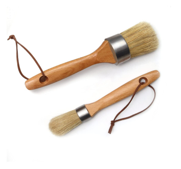 Buy 2PCS Chalk Paint Brush Set Round For Furniture Stencils at wholesale prices