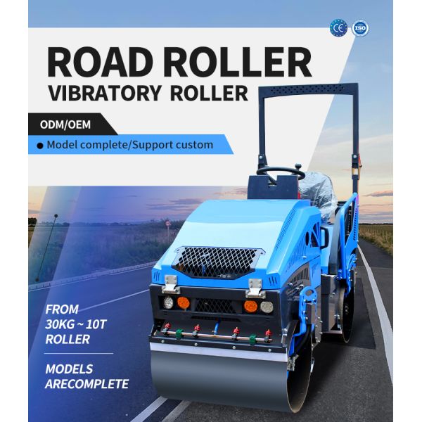 China Factory Road Machinery 1ton 2ton 3ton 4ton 5ton Mini Compactor Road Roller Compact Roller Rodillo Compactador