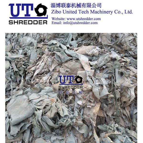 double shaft shredder - scrap leather shredder/ leather cutter/ leather shear/