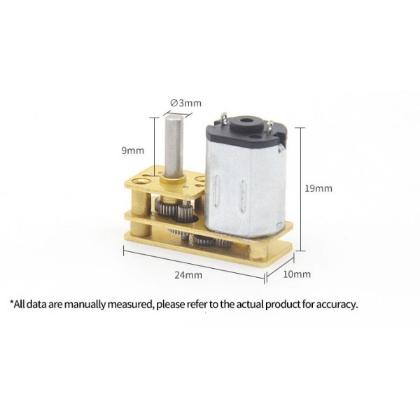 JGA1024-N20 Micro DC Gear Motors 24mm Metal Gear Motor For Robot