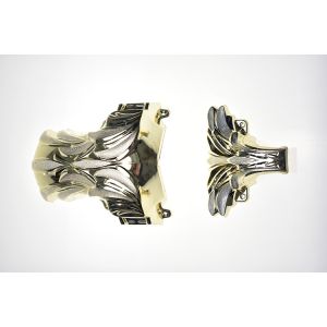 Dark Gold Plastic Coffin Corner 1# DG Model No. For Metal Casket Handle