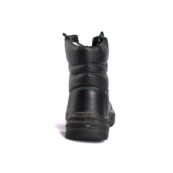 Anti Slip Cut Leather Upper Shock Absorbing PU Sole Steel Toe Protection Winter Safety Shoes