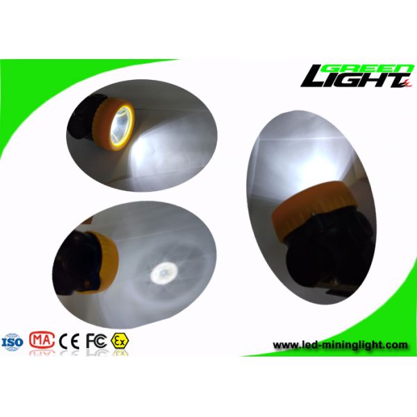 Portable Cordless Mining Cap Light , 4000lux Miners Helmet Light All In One Structure