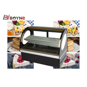 2 Layer Cake Cooling Display Cabinet Tabletop Sandwich Showcase