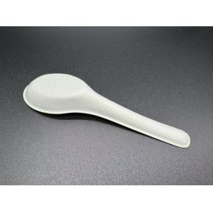 Molded Fiber Bagasse Pulp Spoon Eco-Friendly Disposable Utensil Canteen