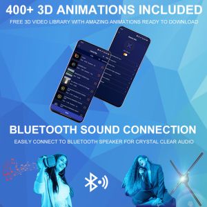 Powerful App Holograficos 3d Led Fan Hologram Projecteur Video Advertising