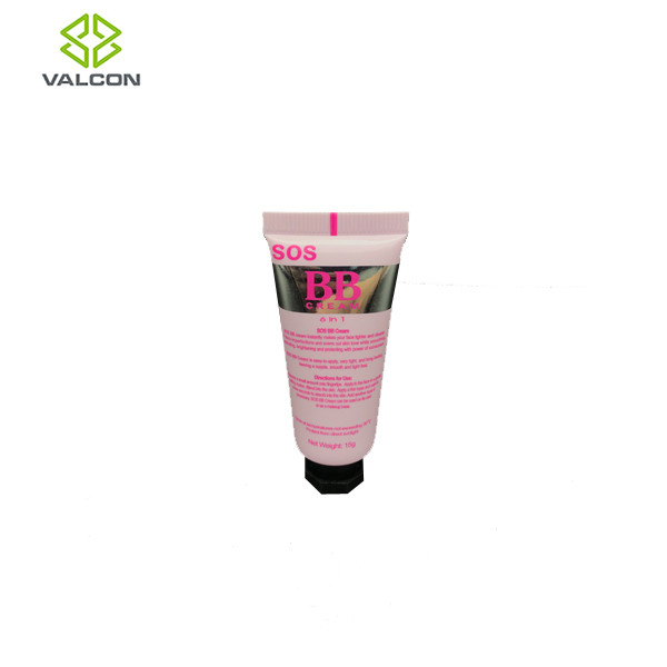 Buy Hot Stamping Silver Empty Cosmetic Tubes With Glossy Black Octagonal Cap at wholesale prices