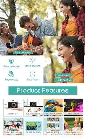 FHD 1080P Kids Digital Video Camera Recorder 32GB HD 700mah