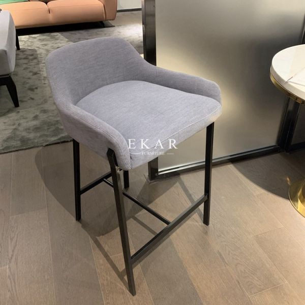 Buy Modern Fabric Upholstery High Metal Bar Chair at wholesale prices