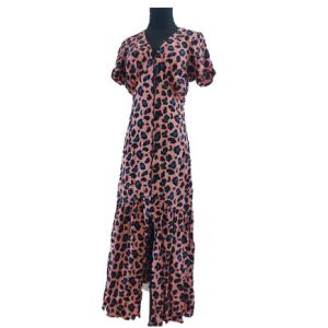 China Summer Floral Printed Short Sleeve Ladies Casual Wear on sale