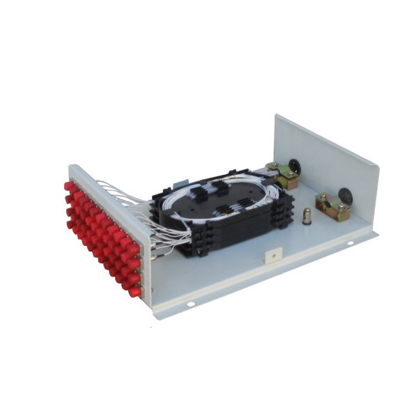 Buy 12 24 48 port Fiber Optic Termination Box FC SC ST connectors metal compact size at wholesale prices