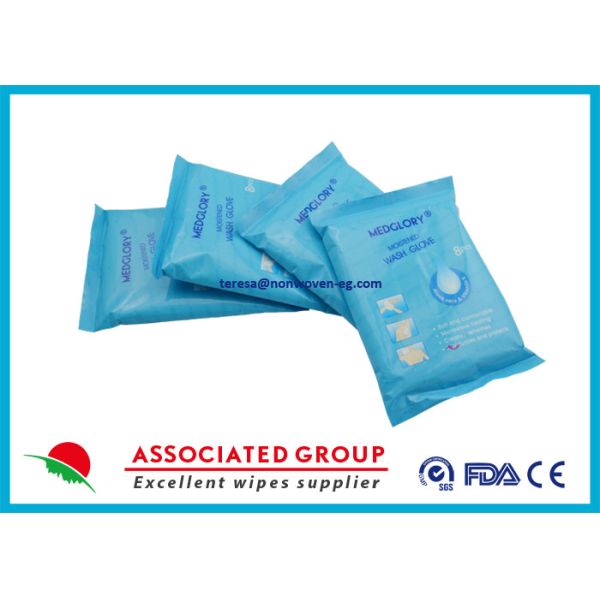 Safe Touch Moistened Body Wash Gloves Bathing Wipes Fresh Scents