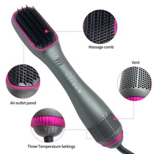 Quality Quick Drying Multifunctional 45W Straightening Brush For Black Hair for sale